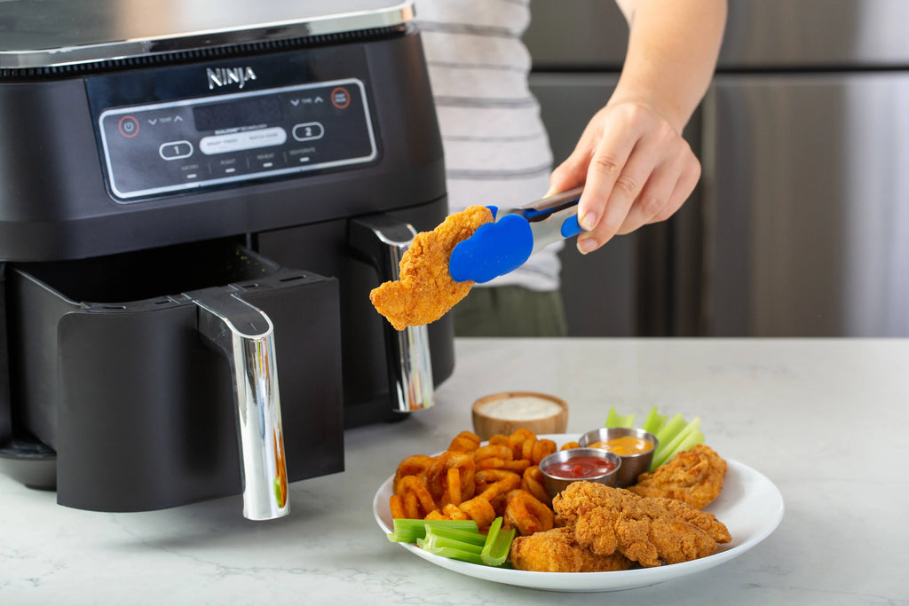 Restored Ninja Foodi DZ100 4in1, 8qt., 2Basket Air Fryer with DualZone Technology (Refurbished)