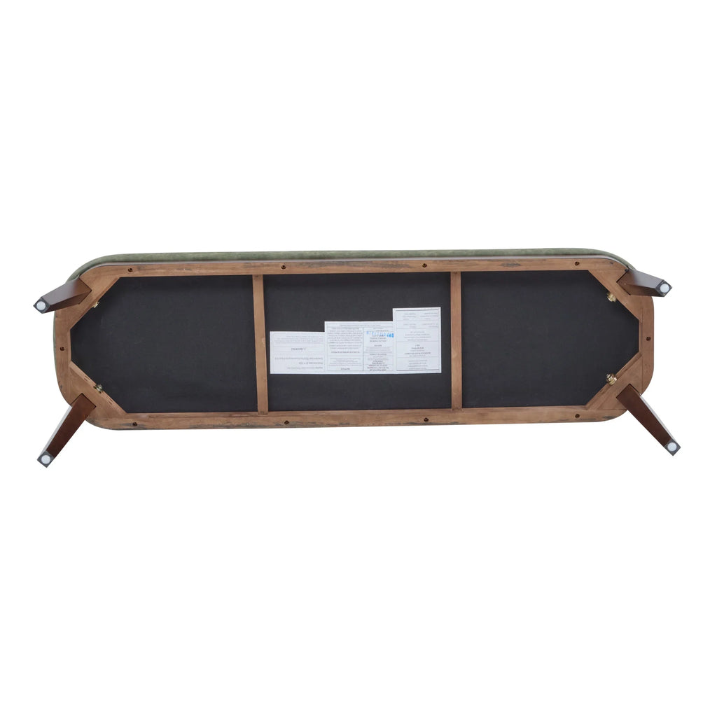Eleanor Mid-century Upholstered Dining Bench, Entryway Bench with Solid Wood Frame, Beige