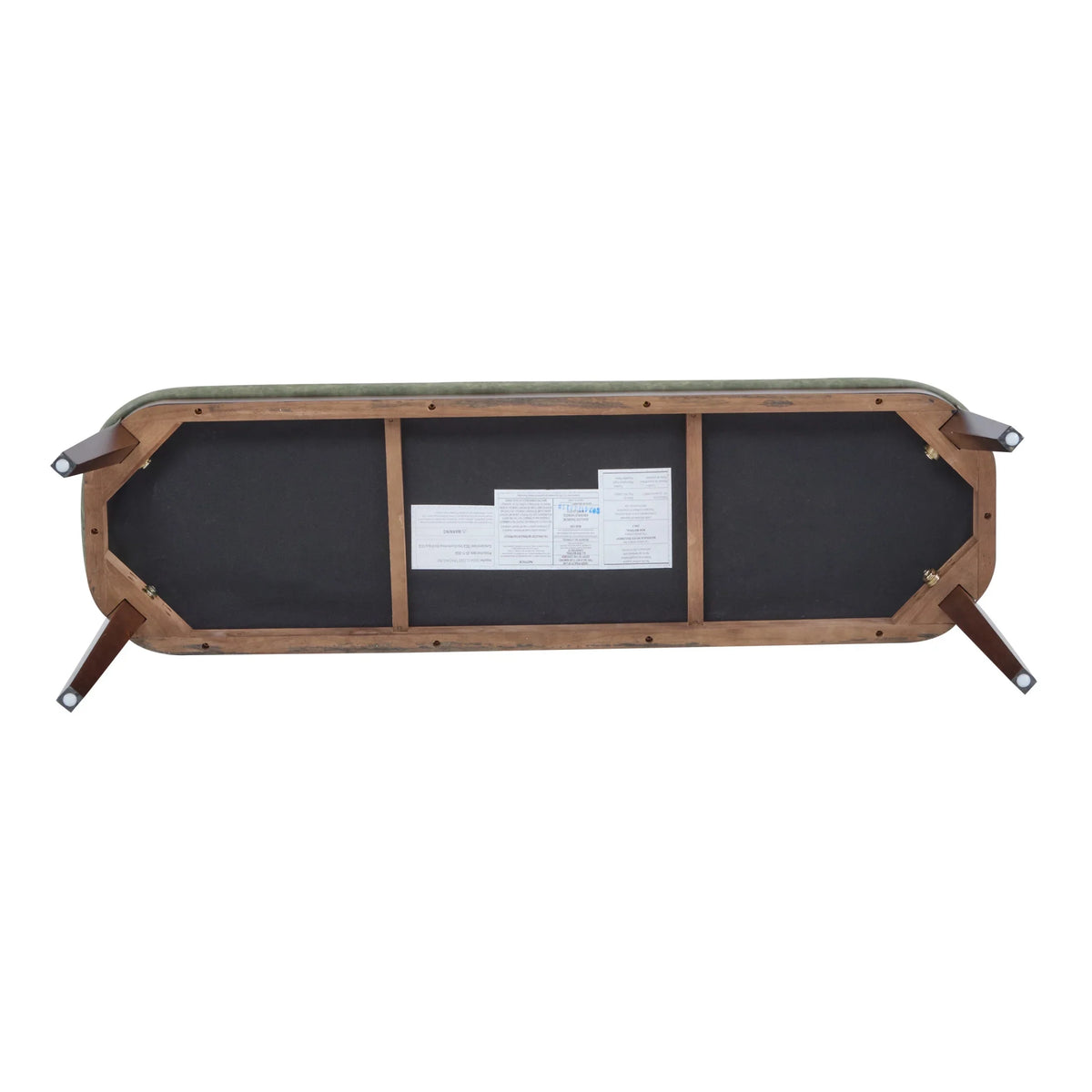 Eleanor Mid-century Upholstered Dining Bench, Entryway Bench with Solid Wood Frame, Beige