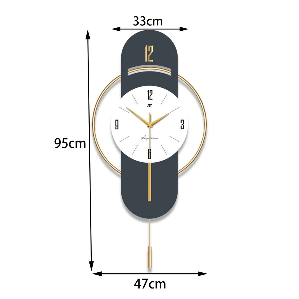 Wall Clock, Wall Clocks for Living Room, Modern Decorative Pendulum Wall Clock, Without Tick Noises, Modern Minimalist Pendulum Clock for Bedroom Office Kitchen
