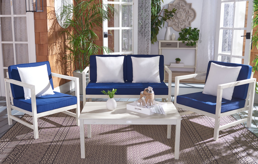 Safavieh Montez 4 Piece Outdoor Set with Accent Pillows