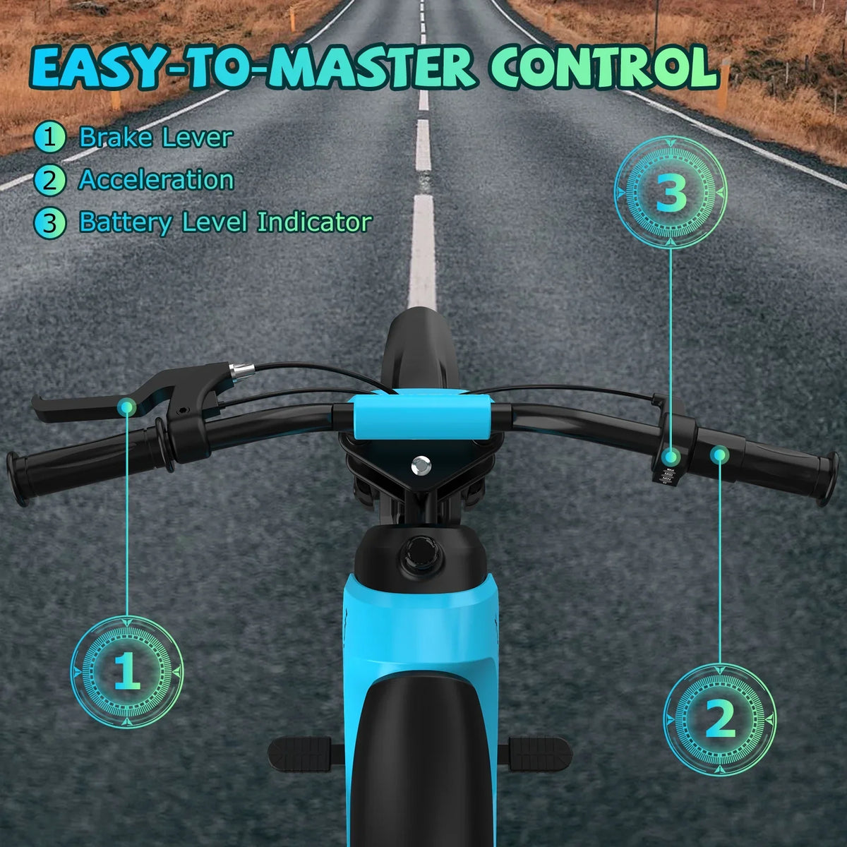 HOVERMAX Electric Dirt Bike, 150W Electric Motorcycle 10MPH Max Speed, Ride On Toys motocross for Kids