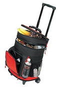 Travel Cooler on Wheels, Travel5.0 Deluxe Ripstop Rolling Cooler - RED, Beach Picnic Camping Cooler Bag with Compartments One Size