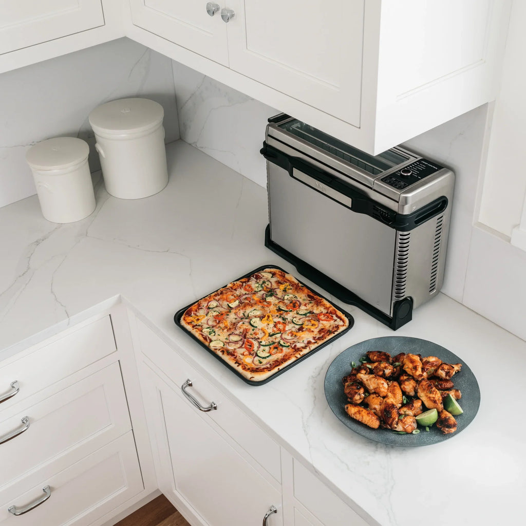Ninja. SP101 Foodia?" 8-in-1 Digital Air Fry Oven, Flip-Away for Storage, Dehydrate, Keep Warm