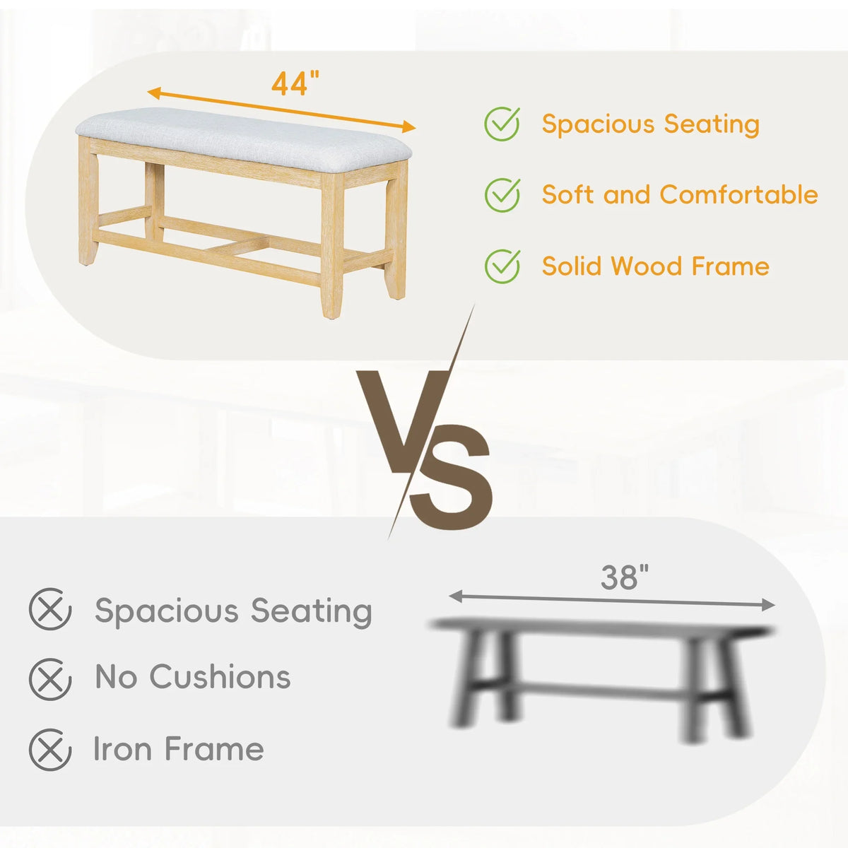 6 Piece Extendable Dining Table Set, Atumon Wood Dining Room Set for 6, Dining Table Set with 4 Cushioned Chairs and Bench, Farmhouse Dining Table Set Furniture for Kitchen Dining Room, Dark Brown
