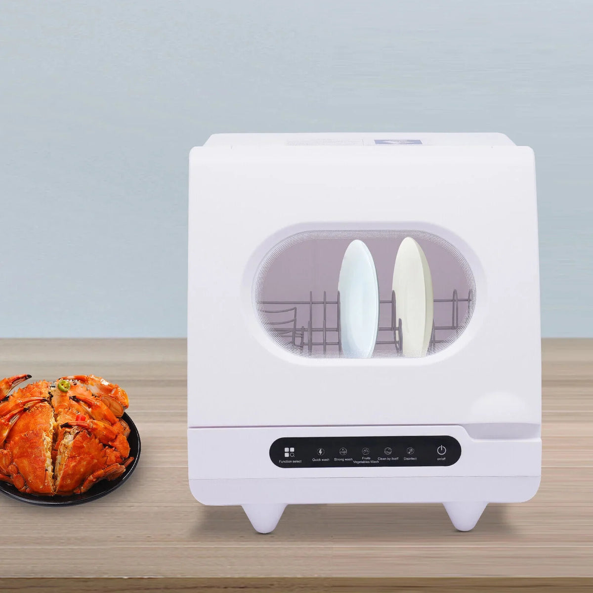FETCOI Portable Countertop Portable Countertop Dishwasher Compact Dishwasher 5 Programs