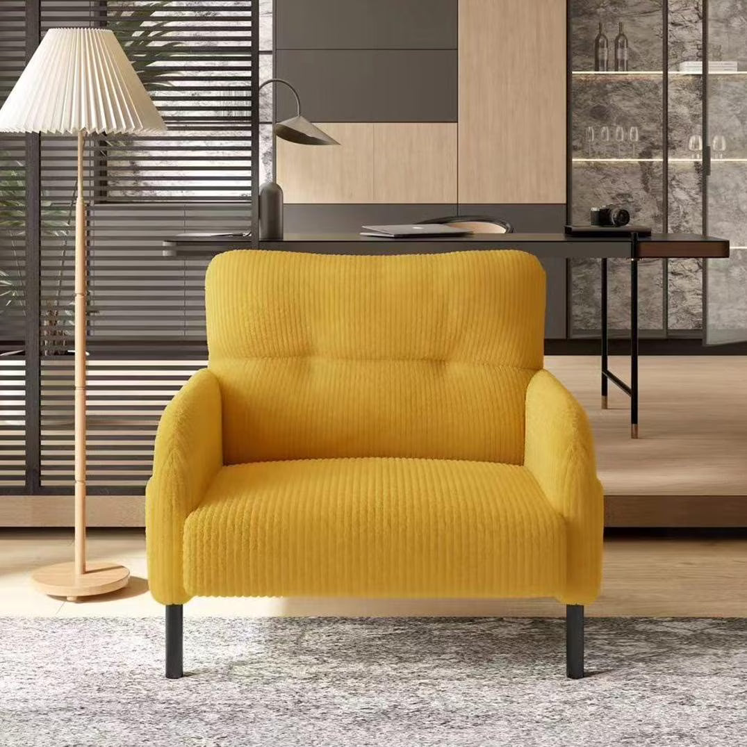 Modern Accent Chair,Armchair,Corduroy Fabric Sofa Chairs,Upholstered Armchair for Living Room,Bedroom,Office,Olive Green