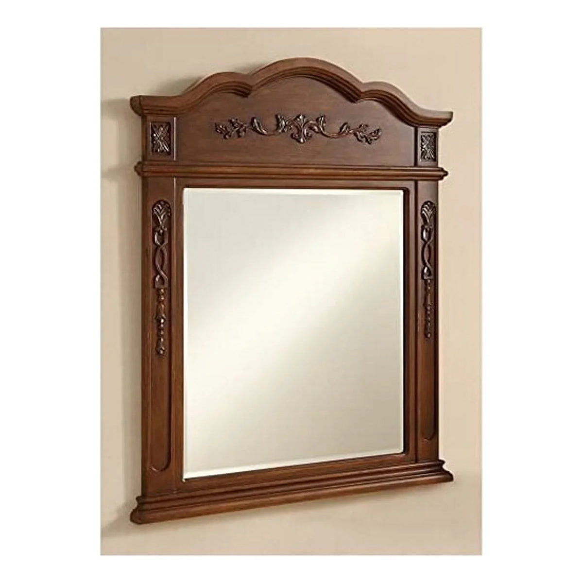 32 in. Traditional Mirror in Antique Beige