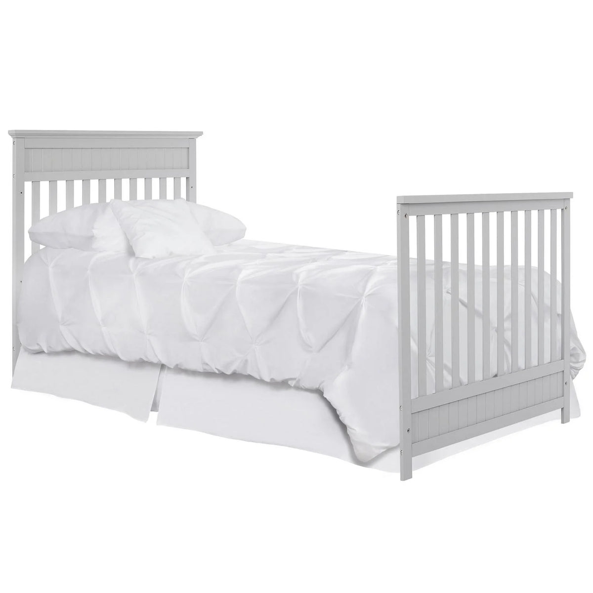 Dream On Me Harbor 4-in-1 Convertible Mini Crib in Pebble Grey. Greenguard Gold Certified