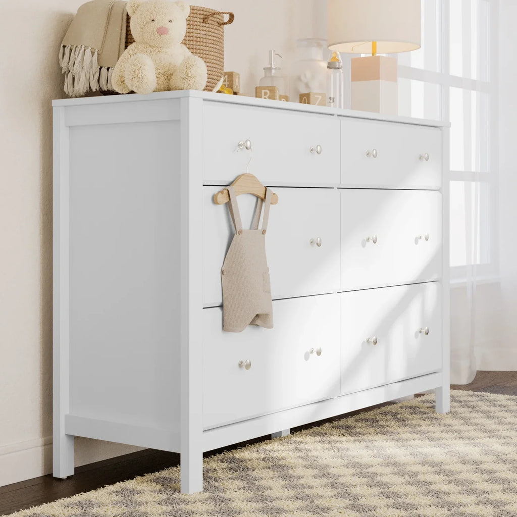 Storkcraft Horizon 6 Drawer Nursery Double Dresser, Driftwood