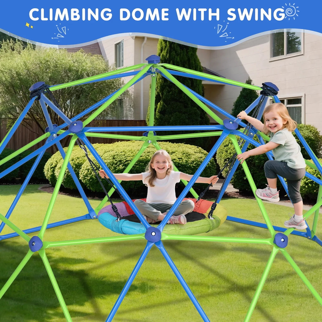 WOSTOO 10FT Climbing Dome,Kids Dome Climber Jungle Gym Outdoor Toddler Play Set for Kids 3-10 Year Outdoor Play, Supports up to 880lbs