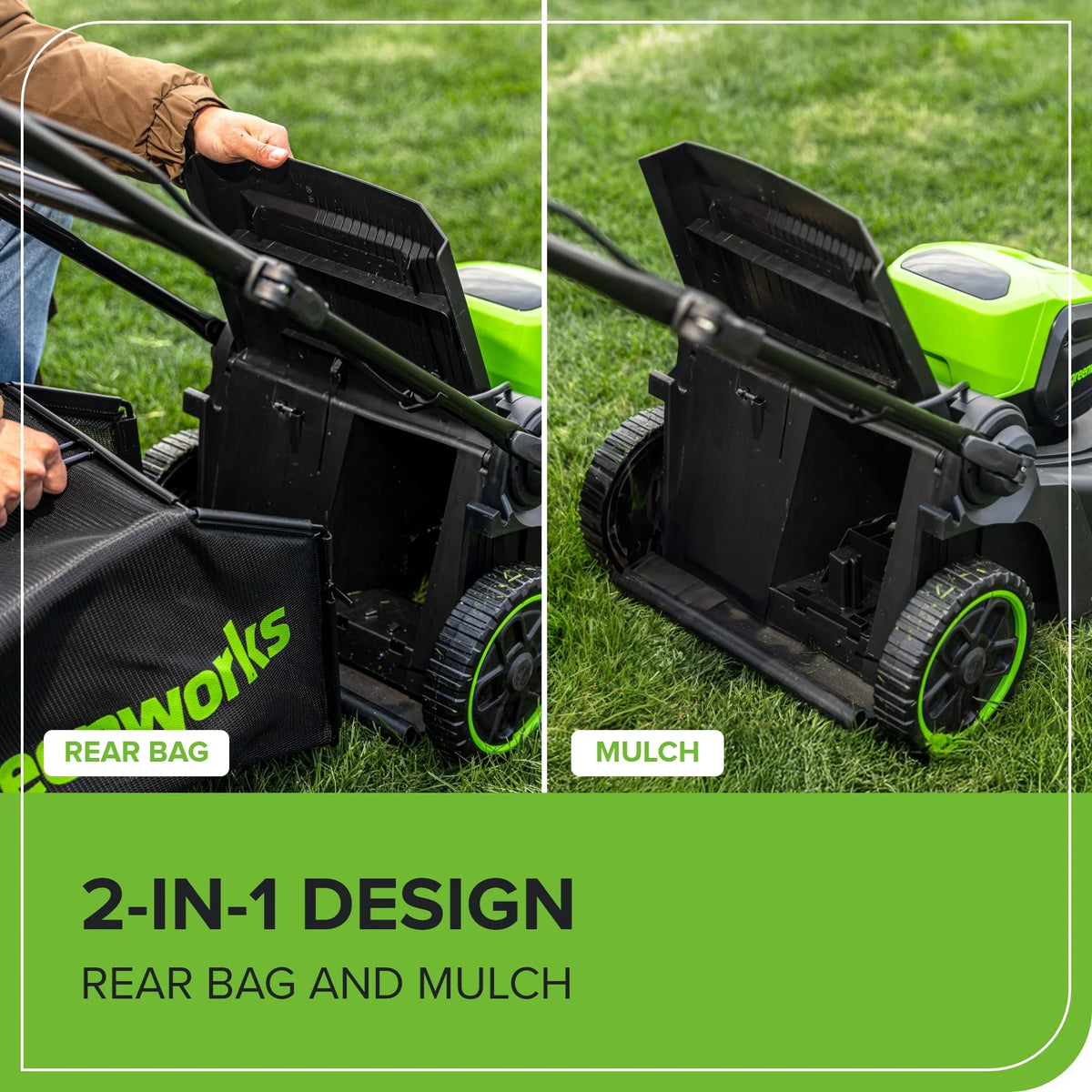 Greenworks 60V 17" Cordless Battery Push Lawn Mower w/ 4.0Ah Battery & Charger