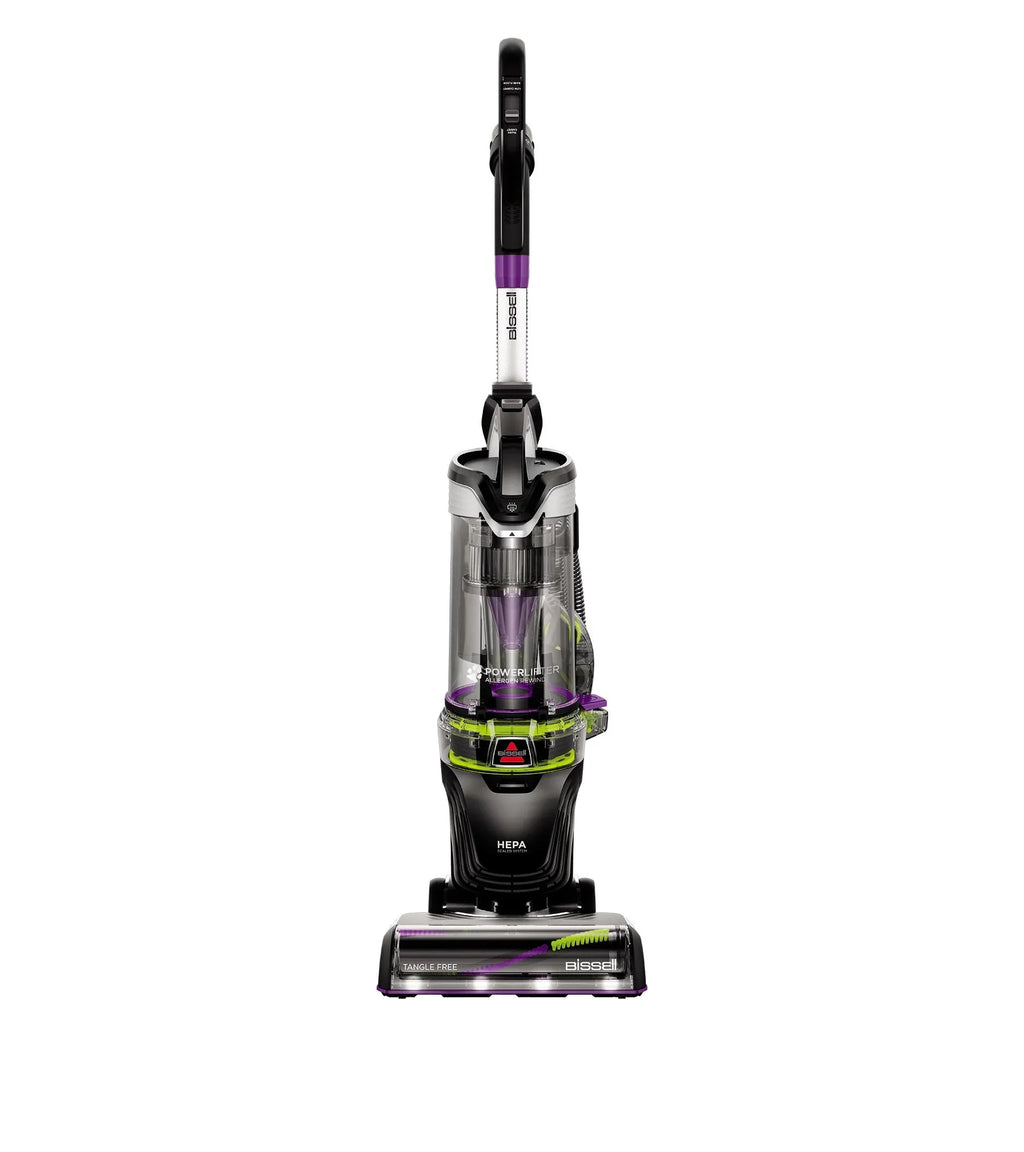 BISSELL Upright Vacuum, PowerLifter Allergen Pet Rewind, Pet Friendly, Bagless, HEPA filter, with Tangle Free Brush Roll, Swivel Steering and LED Headlights, 3404, Black
