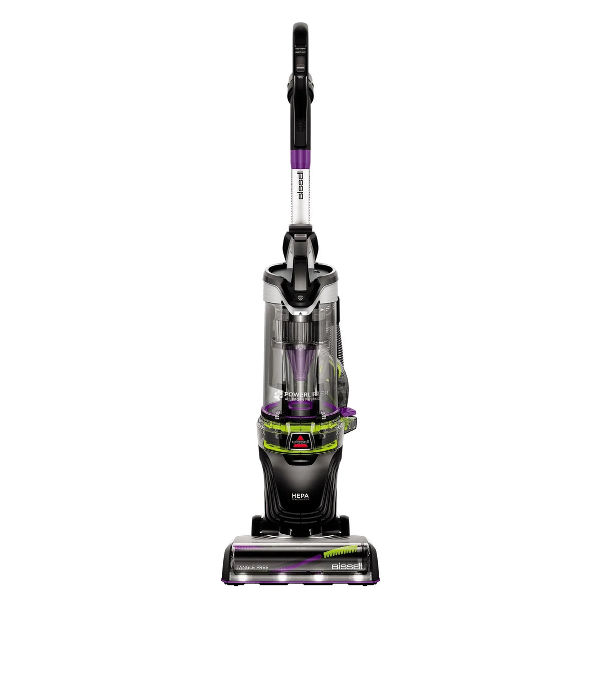 BISSELL Upright Vacuum, PowerLifter Allergen Pet Rewind, Pet Friendly, Bagless, HEPA filter, with Tangle Free Brush Roll, Swivel Steering and LED Headlights, 3404, Black