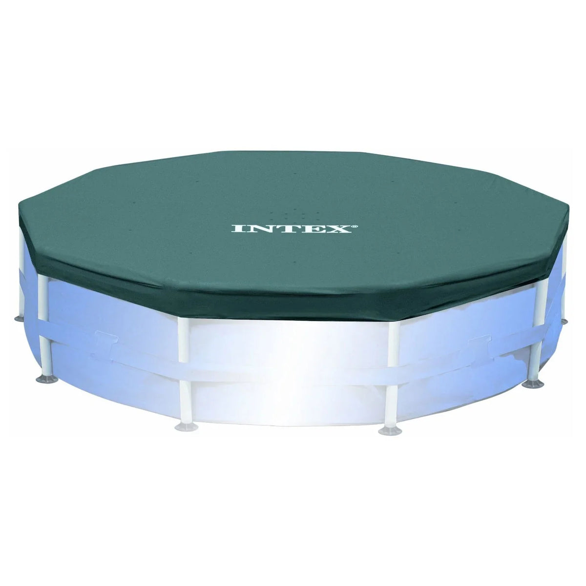 Intex 10ft Round Swimming Pool Cover & Easy Set 10ft x 30in Inflatable Pool