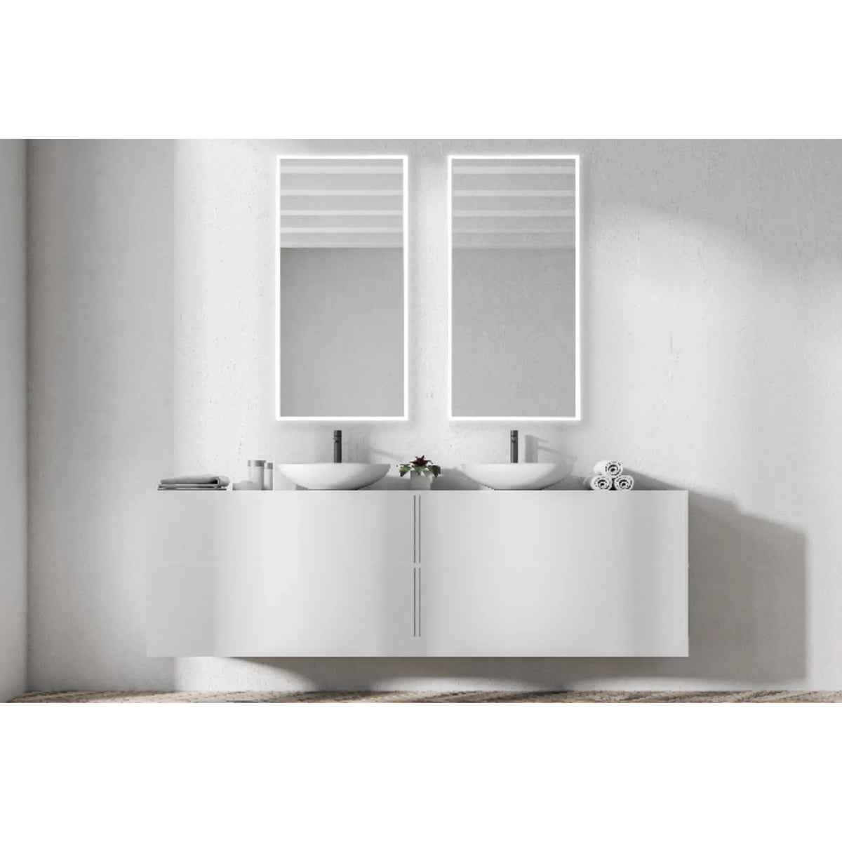 Modern Mirrors Astral Lighted Bathroom Vanity Mirror, Wall Mirror with Dimmable Daylight LED Lighting
