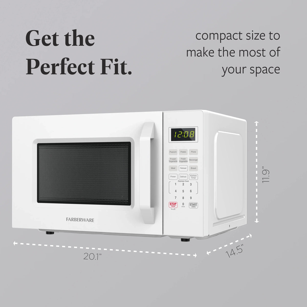 Farberware 1.1 Cu. Ft. 1000-Watt Compact Microwave Oven, Black