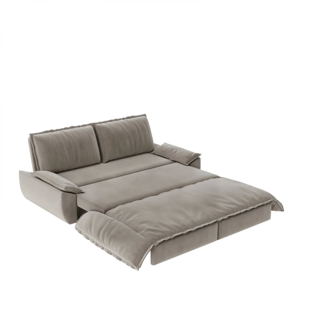 66" Queen Pull Out Sofa Bed, 3-in-1 Convertible Sleeper Sofa with Side Storage,Multi-Functional Velvet Loveseat Bed for Living Room,Bedroom
