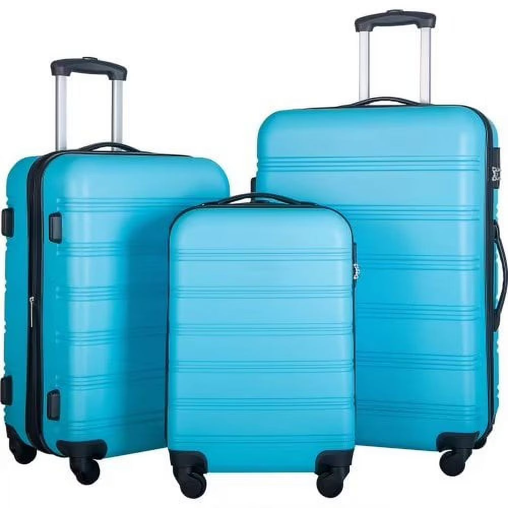 Expandable Suitcase Set of 3 with Double Spinner Wheels, Indestructible PP Material Hard Shell Luggage Sets TSA Lock, Carry on Expandable, Lightweight,20" 24' 28",Pink