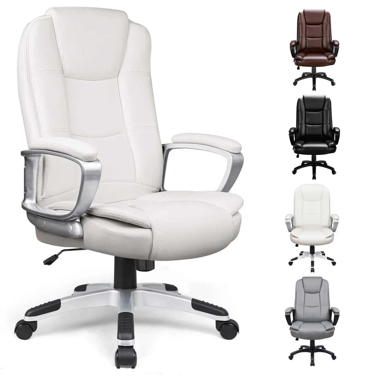 Waleaf Home Office Chair, 400LBS 8Hours Heavy Duty Design, Ergonomic High Back Cushion Lumbar Back Support, Computer Desk Chair, Big and Tall Chair for Work