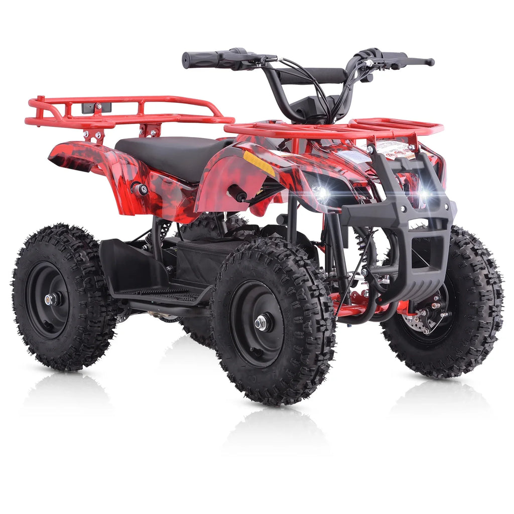 Aoemoe 500W 36V Battery-Powered Ride-On Off-Road 4-Wheeler �C 15 Mile Range, Flame