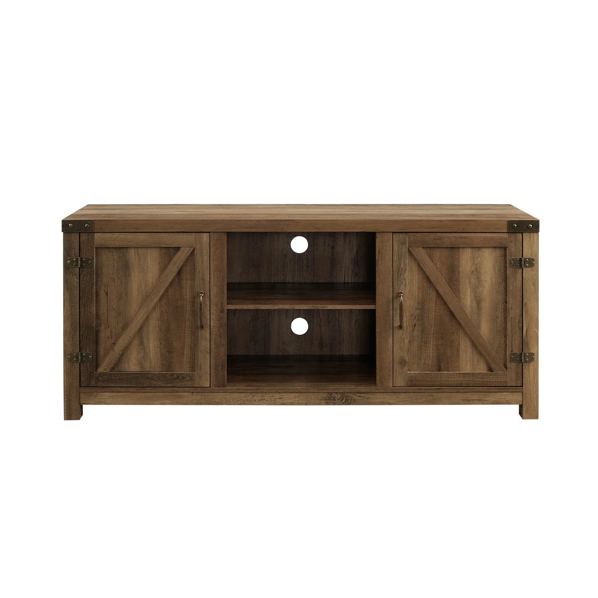 Walker Edison Modern Farmhouse Barn Door TV Stand for TVs up to 65", Grey Wash