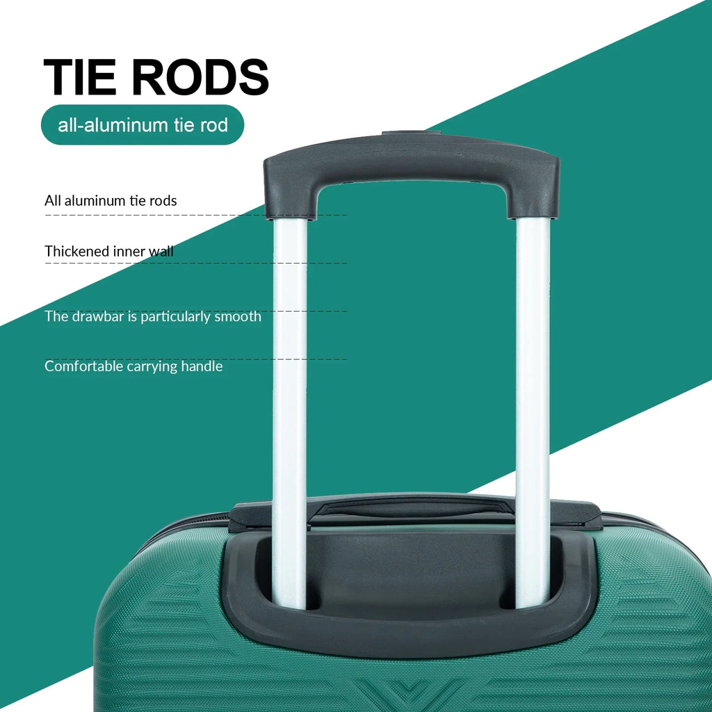 Tripcomp Luggage Sets 4 Piece Suitcase Set (14/20/24/28)Hardside Suitcase with Spinner Wheels Lightweight Carry on Luggage(Black)