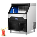 Commercial Ice Maker Machine.Stainless Steel Ice Maker,Industrial Ice Machine,260LBS/24H Stainless Steel Under Counter ice Machine,Ice Maker Self Cleaning for Bar Cafe Restaurant