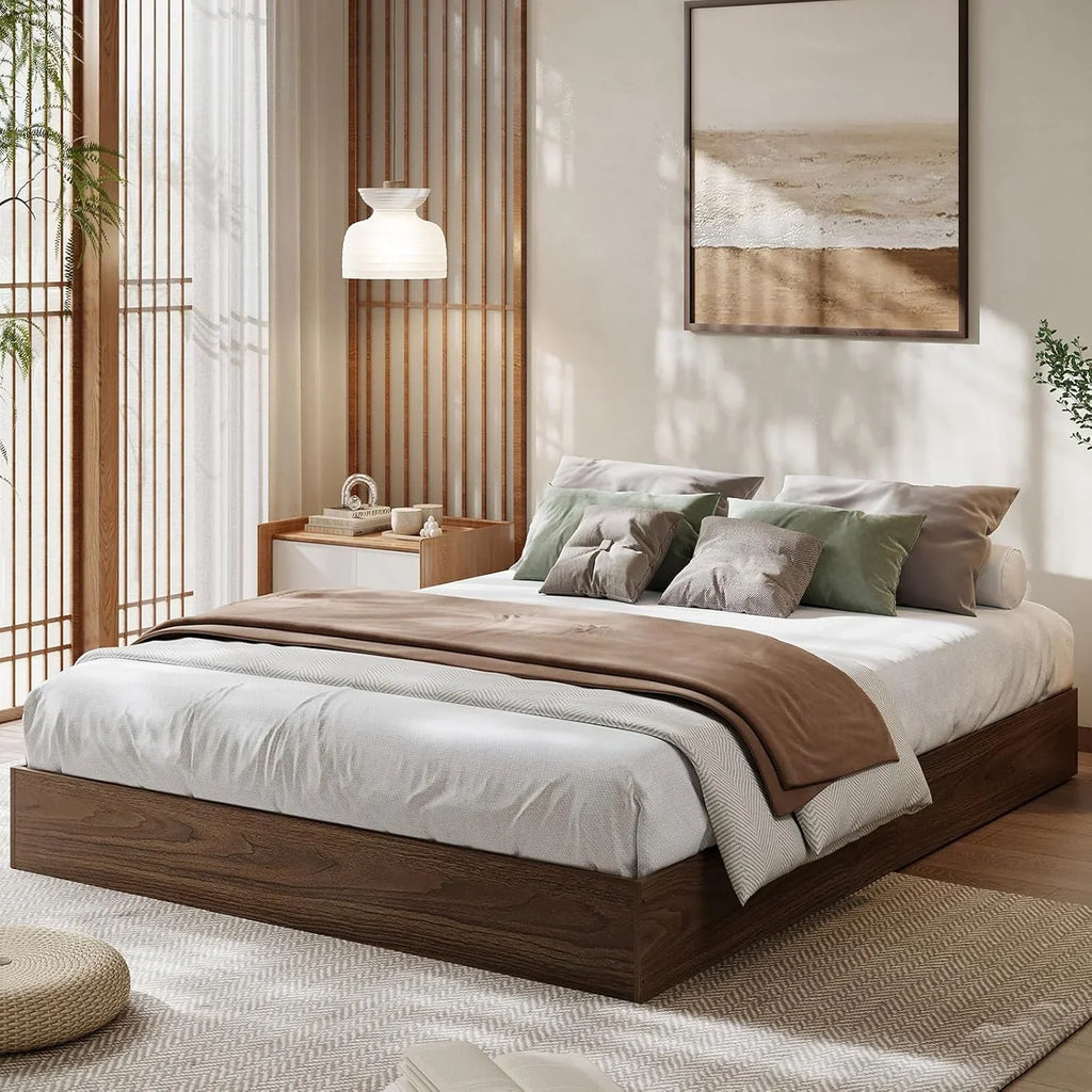 Rugerasy TWIN Size Wood Platform Bed Frame,Wooden Bed Frame Without Headboard,Slat Support,No Box Spring Needed,Easy Assembly,Pine wood
