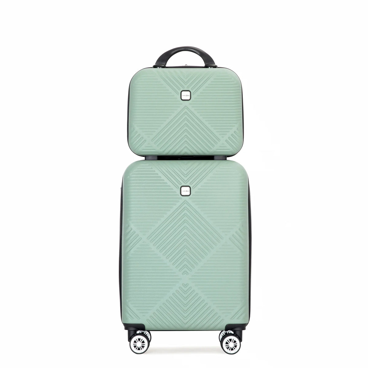 Tripcomp Luggage Sets 4 Piece Suitcase Set (14/20/24/28)Hardside Suitcase with Spinner Wheels Lightweight Carry on Luggage(Black)