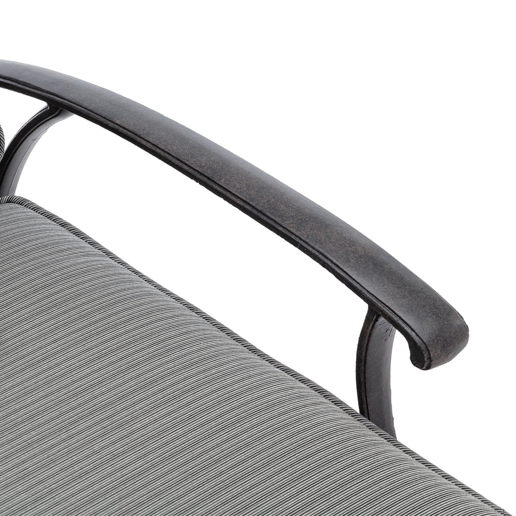 Homefun Aluminum Weatherproof Outdoor Chaise Lounge, Antique Bronze