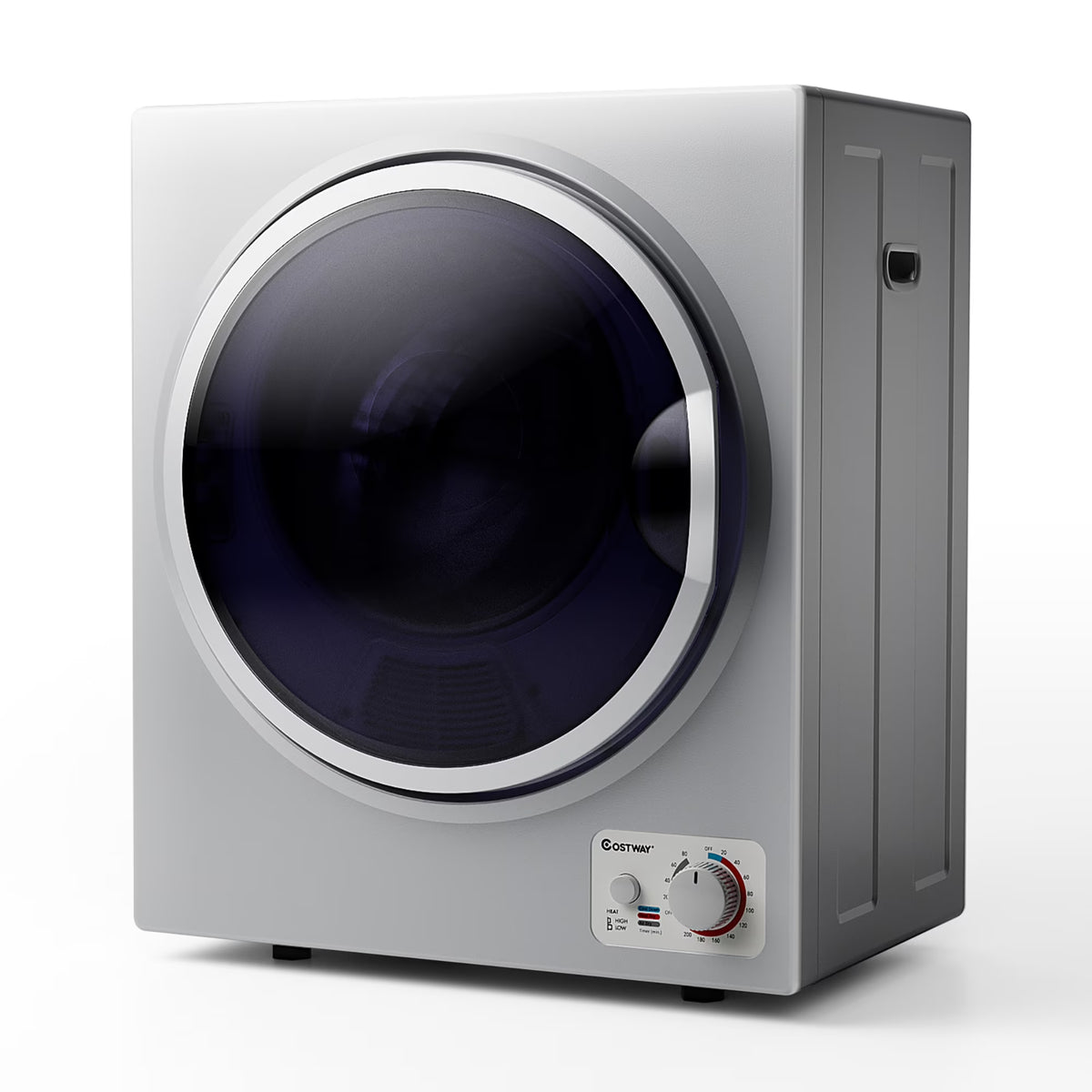 Costway Electric Tumble Compact Laundry Dryer Stainless Steel Wall Mounted 1.5 cu.ft.