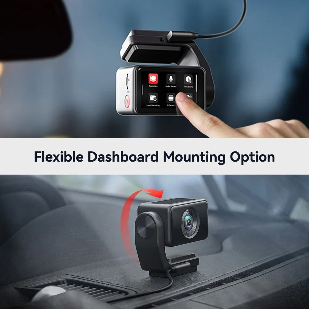 REDTIGER A4 Dash Cam Front and Rear, 4K Car Dash Camera with GPS& 5G Wifi, Touch Screen, 64GB Card, Voice Control Dashcam, Super Night Vision, Front and Rear Dash Cam with G-Sensor