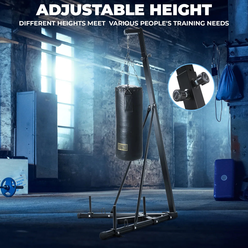 Pirecart Punching Bag Stand Height Adjustable Heavy Boxing Bag Stand for Home Gym Fitness, 150 lbs
