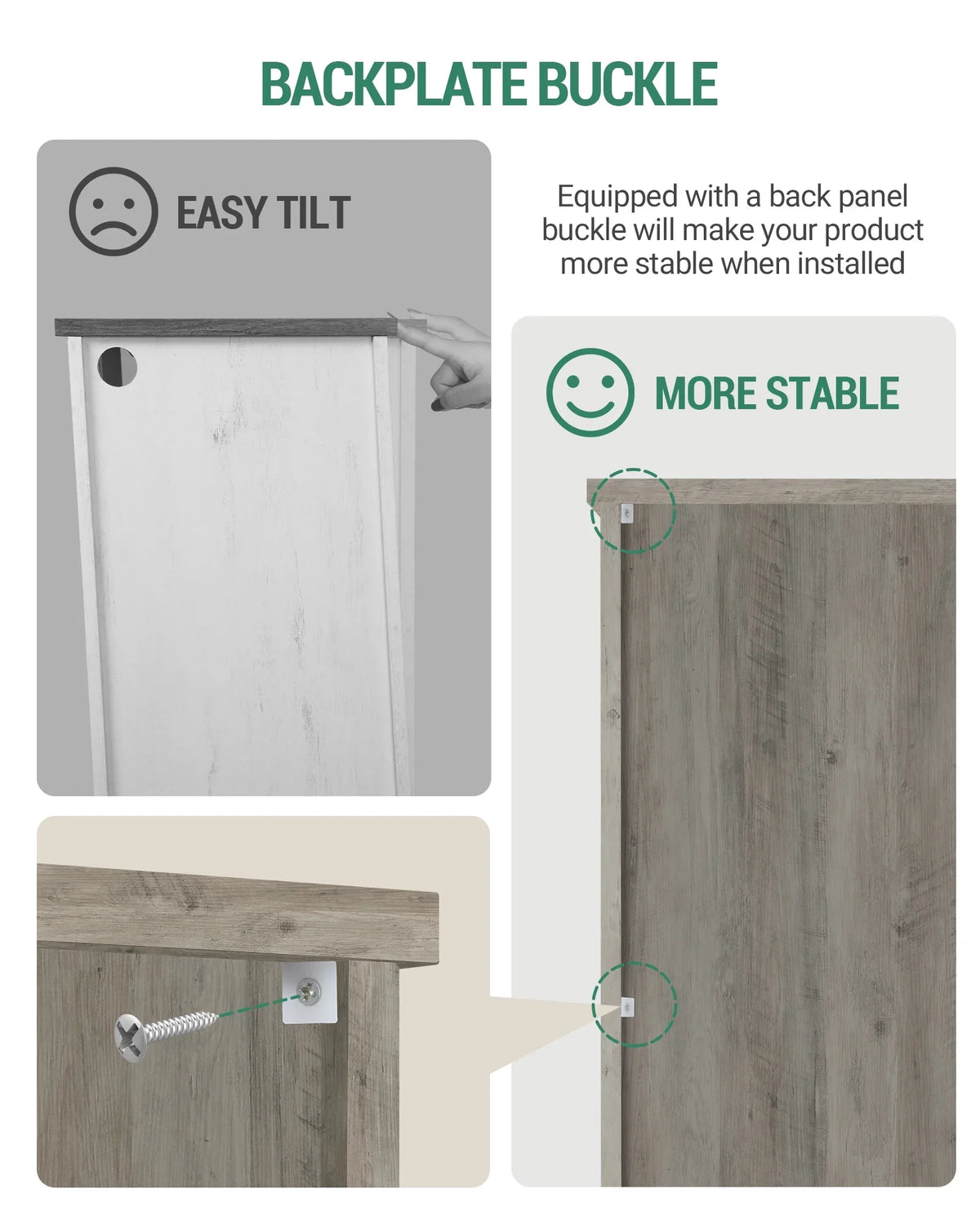 Kitchen Pantry Storage Cabinet, Freestanding Storage Cabinet with 4 Adjustable Shelves