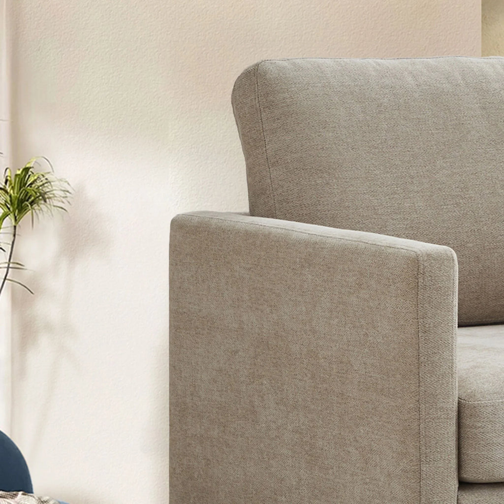 Swivel Accent Chair"360 Degree Square Swivel Chair for Living Room, Mid Century Modern Upholstered Swivel Barrel Chair,Comfy Sofa Armchairs for Bedroom,Nursery,Chenille(Beige)