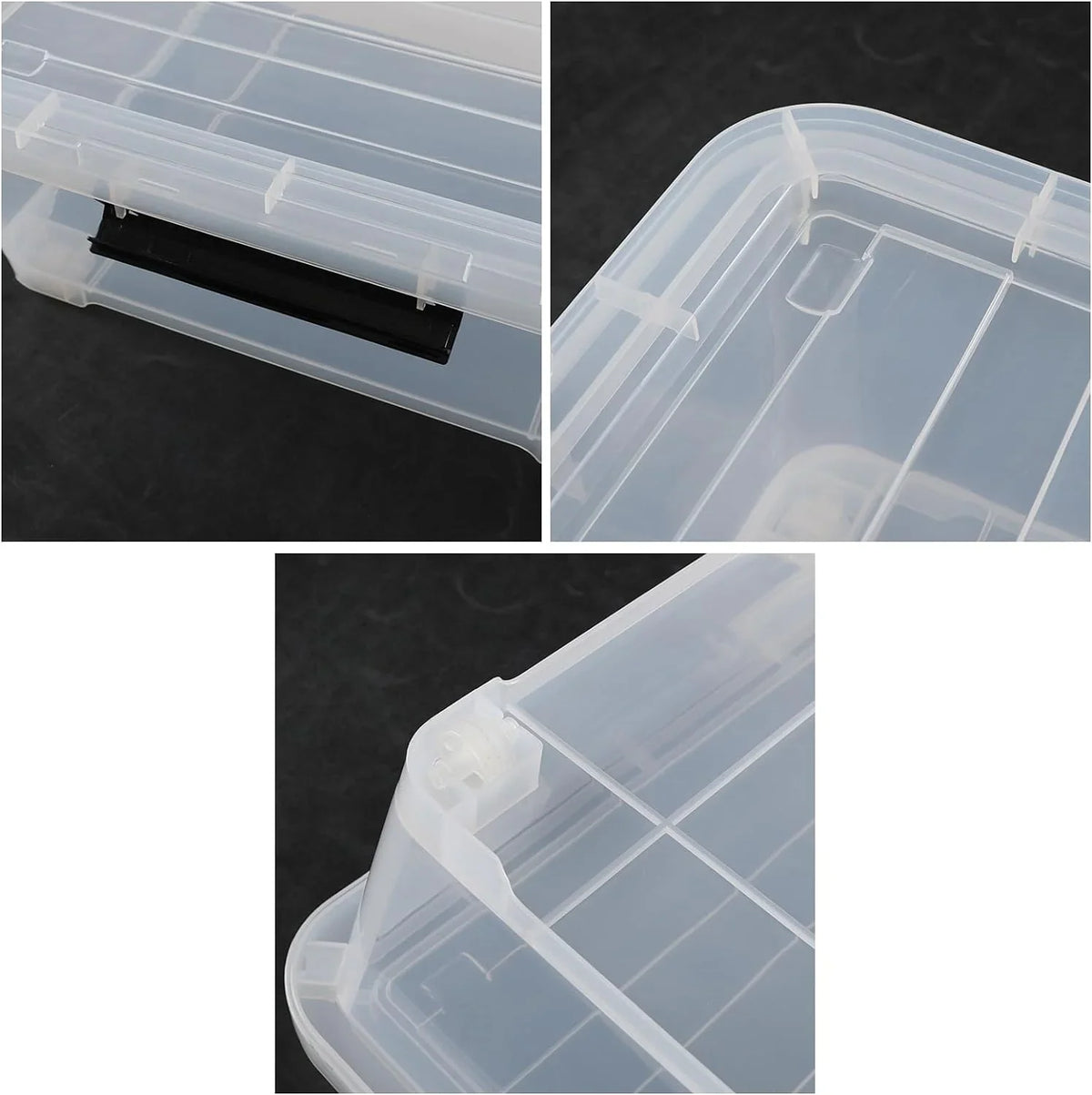 Esdiplot 3-Pack 40 L Clear Underbed Storage Container, Plastic Containers with Lids and Wheels, Under Bed Storage Bin for Cloths, Bedding, Books, Diapers, Shoes and Duvets