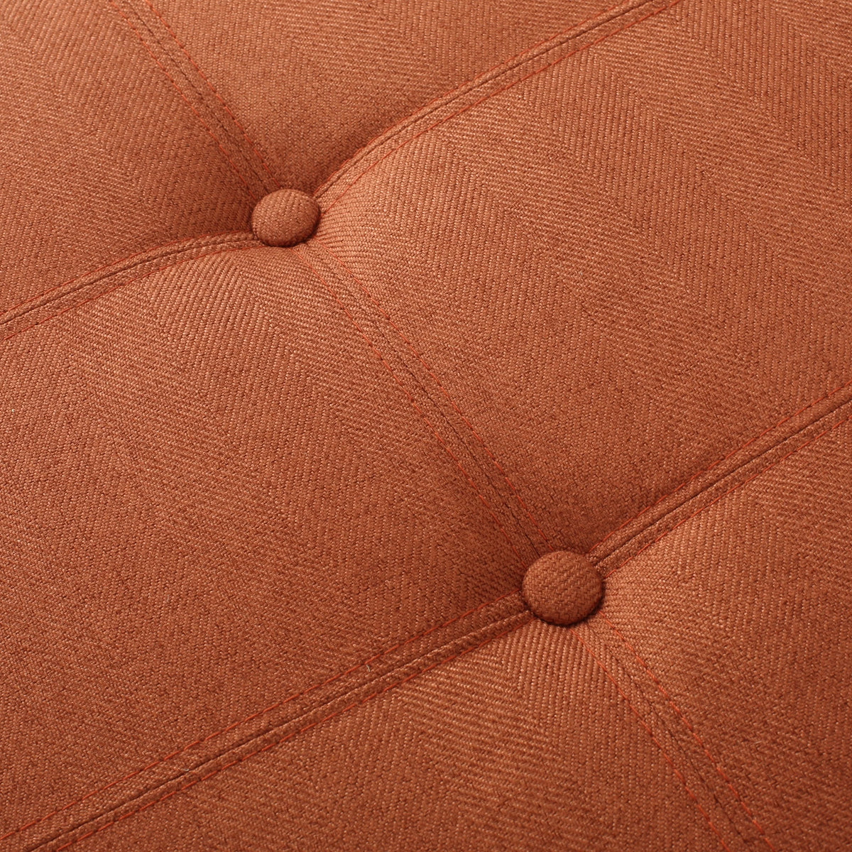 GDF Studio Valeno Mid Century Modern Fabric Tufted Storage Ottoman Bench, Light Gray and Light Brown