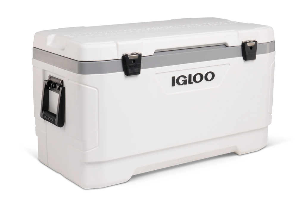 Igloo 100 QT Latitude Marine Ultra Hard-Sided Cooler, White and Moonscape Gray