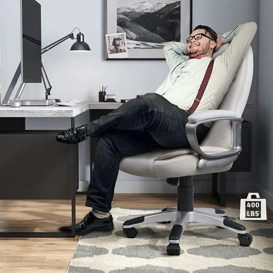 Waleaf Home Office Chair, 400LBS 8Hours Heavy Duty Design, Ergonomic High Back Cushion Lumbar Back Support, Computer Desk Chair, Big and Tall Chair for Work