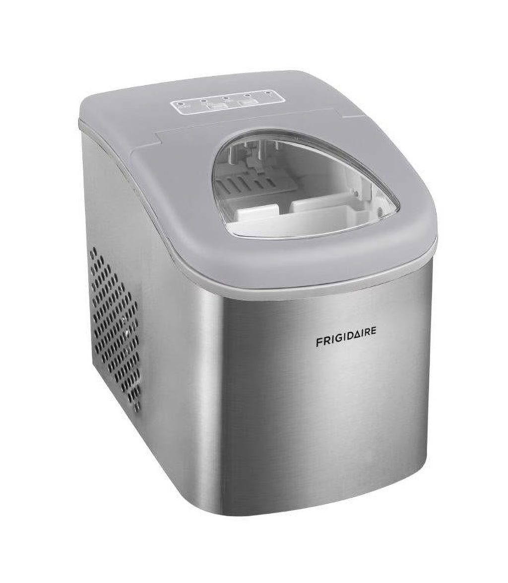 Frigidaire, 26 lbs. Ice Maker, Bullet-Shaped Ice, Stainless Steel, EFIC130