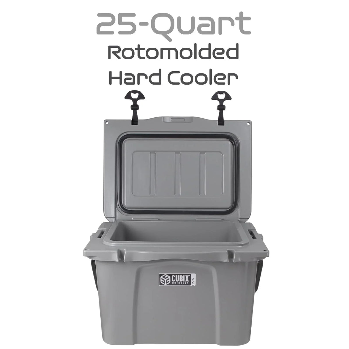 Cubix Outdoors Viva 25 QT Portable Insulated Hard Cooler - Fits 30 Cans - Abyss Blue