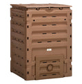 120 Gallon Compost Bin - Outdoor Tumbler with Vents & Sliding Doors