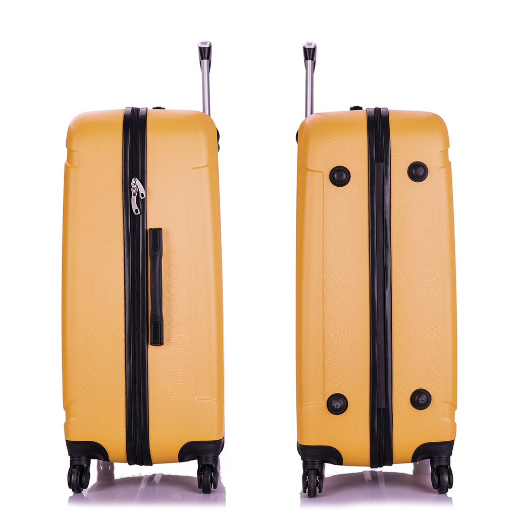InUSA Pilot 3-Piece Hardside Luggage Sets with Spinner Wheels, Handle, Trolley, (20"/24"/28"), Blue