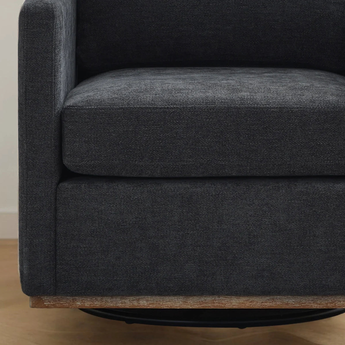 Swivel Accent Chair"360 Degree Square Swivel Chair for Living Room, Mid Century Modern Upholstered Swivel Barrel Chair,Comfy Sofa Armchairs for Bedroom,Nursery,Chenille(Beige)