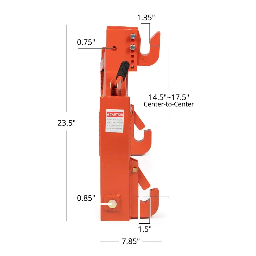 Titan Attachments QH1 3 Point Titan Tractor Attachments, with 3000 LB Lifting Capacity