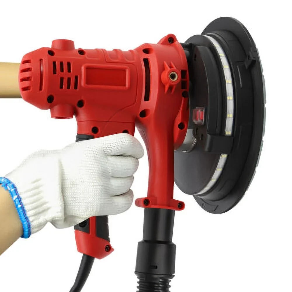 1200W Electric Drywall Sander Auto Vacuum & LED Variable Speed Dry Wall Sanding