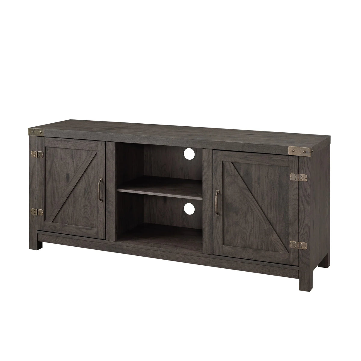 Walker Edison Modern Farmhouse Barn Door TV Stand for TVs up to 65", Grey Wash