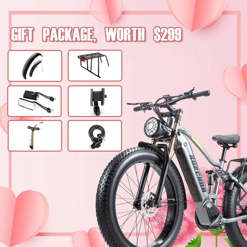 Electric Bike for Adults 26'', 1000W E-Mountain Bike 48V 30/20Ah UL2849 Removable Battery,Fat Tire Ebike up to 30MPH Off Road Beach Snow Electric Bicycles Full Suspension & Dual Hydraulic Disc Brakes