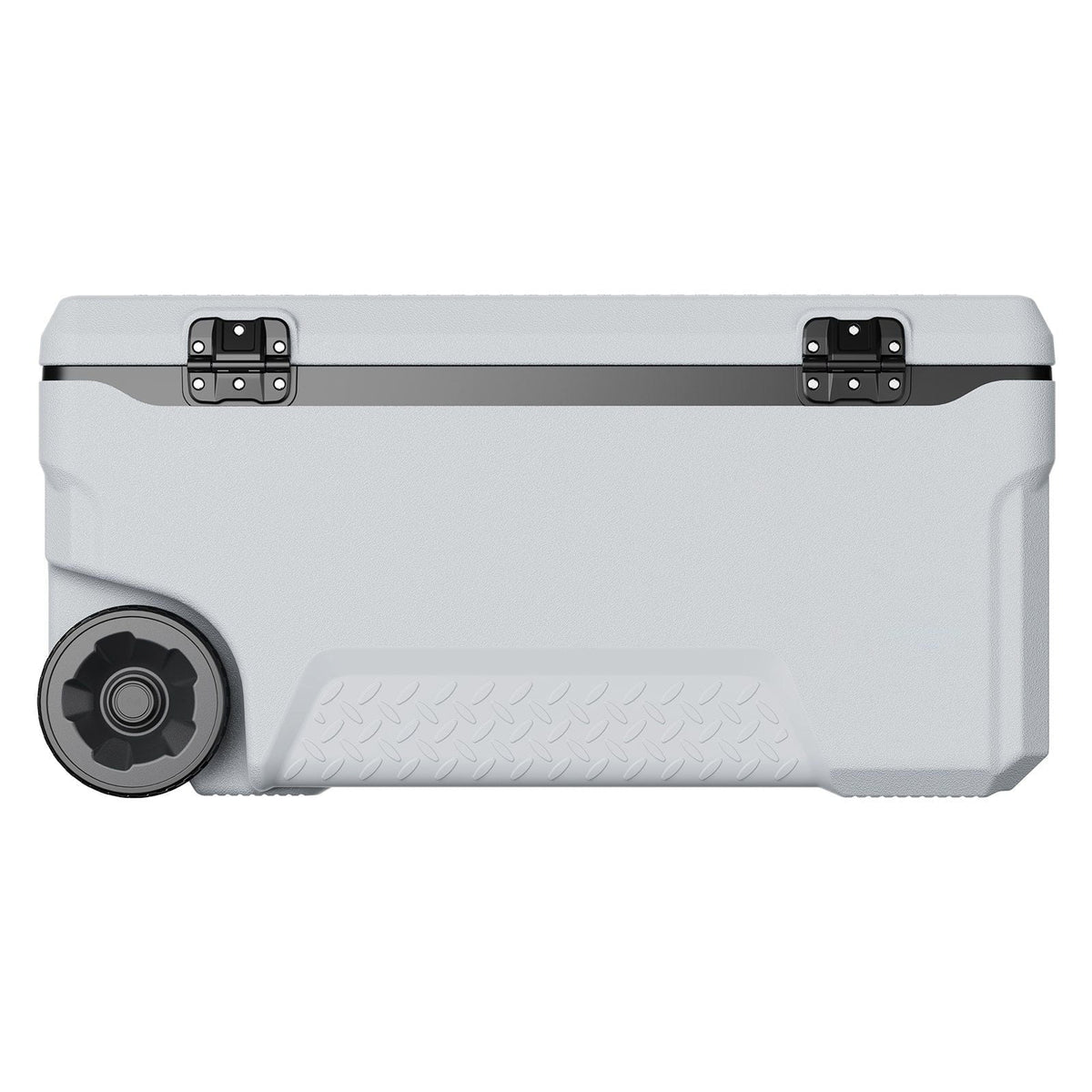 74 QT Wheeled Cooler - 120 Can Capacity Portable Ice Chest with Heavy-Duty Wheels & Cup Holders, Insulated Outdoor Cooler for Camping, Tailgating, Beach & BBQs, Leak-Proof Drain & Extended Cold Reten